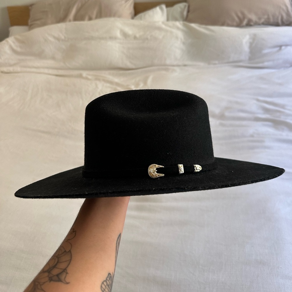 Black Larry Mahan western cowboy hat handmade